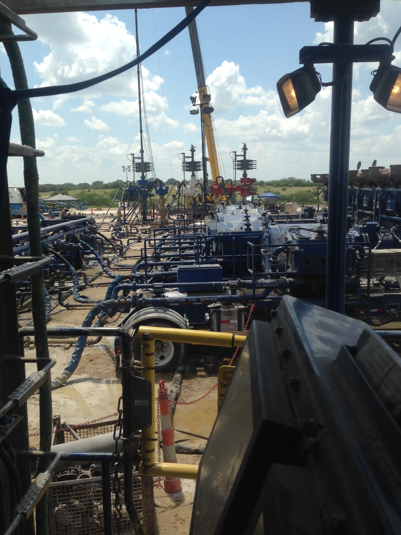 Yes, the wells are red, white, and blue because America. Make America frac again.